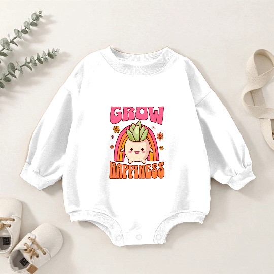 GROW HAPPINESS Colorful Cute Gardener Baby Romper Sweatshirts