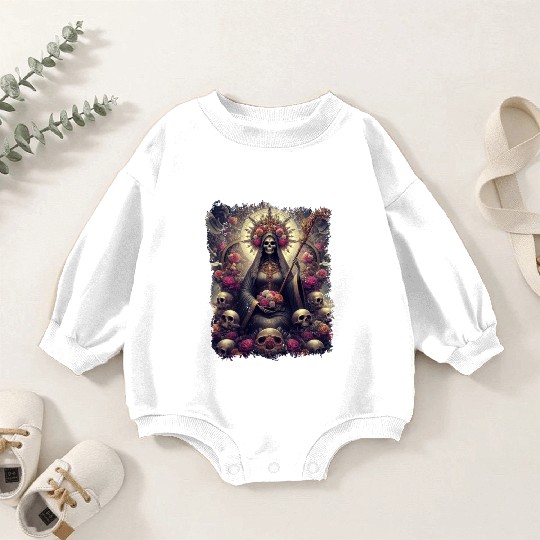 Santa Muerte Mexican Folk Culture Saint Baby Romper Sweatshirts
