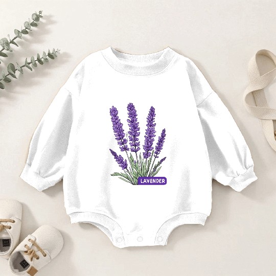 Lavender - Pot Label Baby Romper Sweatshirts
