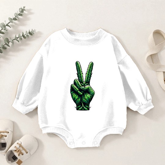 Hemp Legalization Peace Sign Baby Romper Sweatshirts