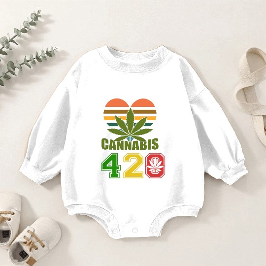 Hysteric 420 Love Good Herb Weed Marijuana Design Baby Romper Sweatshirts