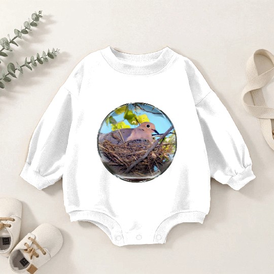 Life in a Bubble Collection - Nesting Under Glass Baby Romper Sweatshirts