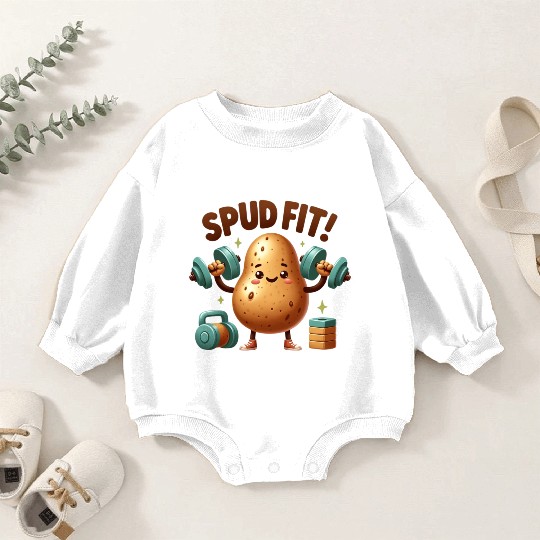 Spud Fit: Lifting Potato Gym Baby Romper Sweatshirts