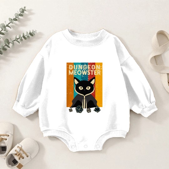 Dungeon Meowster Baby Romper Sweatshirts