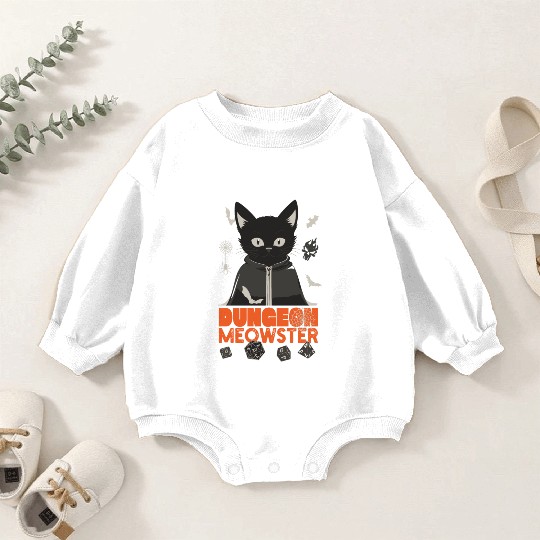Dungeon Meowster Baby Romper Sweatshirts
