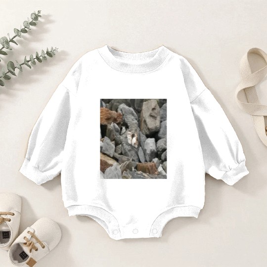 Camouflage Cat On Rocks Gifts for Animal Lovers Baby Romper Sweatshirts