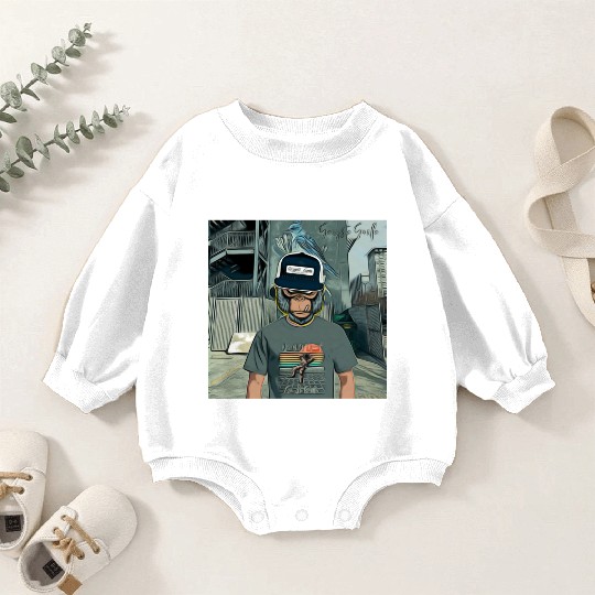 Gangsta Gorilla-Silverback Swanson Gorilla Wear Baby Romper Sweatshirts