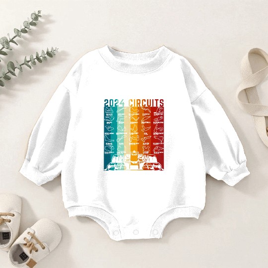2024 Schedule Formula Racing Formula Car Vintage Baby Romper Sweatshirts
