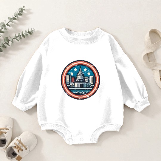 Washington DC Baby Romper Sweatshirts