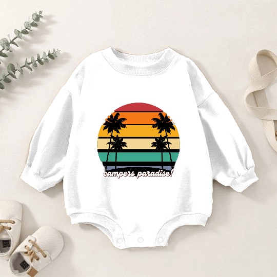 Campers Paradise camping Baby Romper Sweatshirts