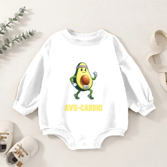All About That Avo-Cardio Fun Run Baby Romper Sweatshirts