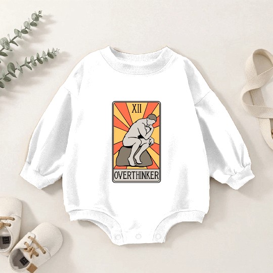 Overthinker Tarot Card - Introvert - Anxiety Baby Romper Sweatshirts