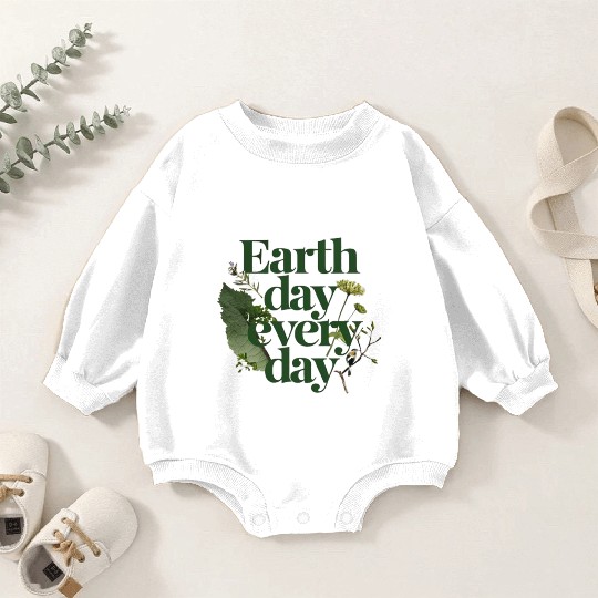 Nature's Anthem: Earth Day Every Day Baby Romper Sweatshirts
