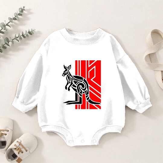 Kangaroo Vector Design 3 Colors Baby Romper Sweatshirts