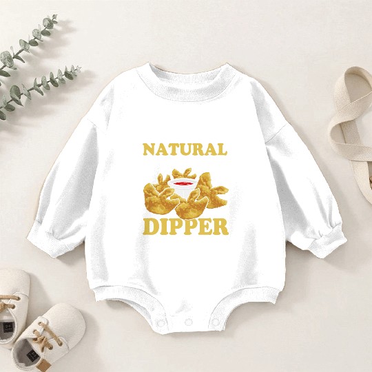 Natural Born DipperFunny Crab Rangoon Baby Romper Sweatshirts