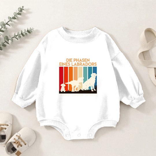 Labrador Lovers STAGES OF A LABRADOR LIFE Baby Romper Sweatshirts