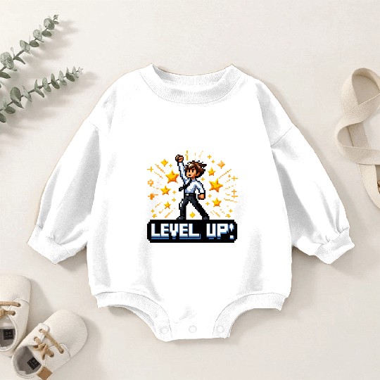 Game On: Triumphant Ascension - Level Up Baby Romper Sweatshirts