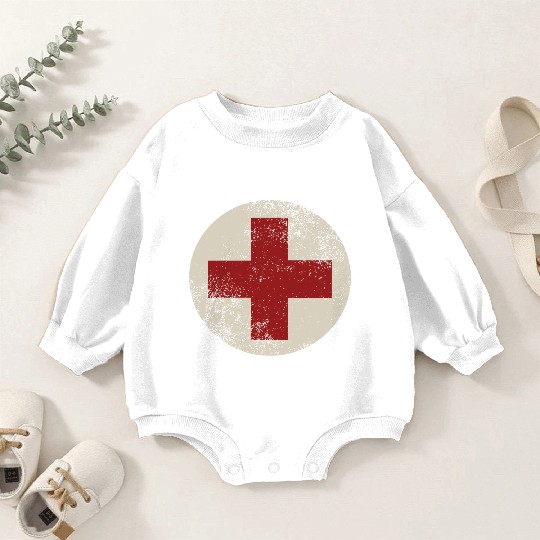 WW2 Combat Medic Symbol Baby Romper Sweatshirts