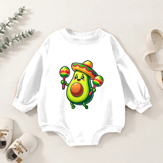 Cinco de Mayo Avocado in Mexico Baby Romper Sweatshirts