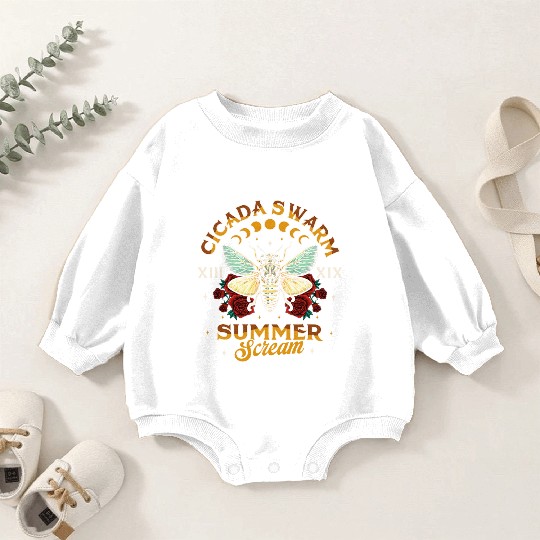 Entomology Cicada Lover 2024 Cicada Swarm Summer Baby Romper Sweatshirts