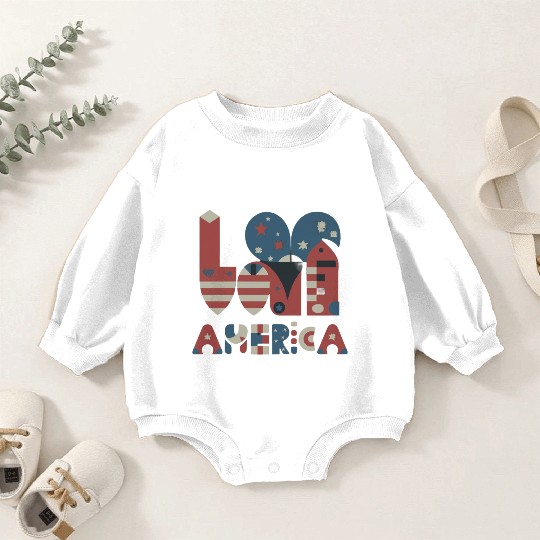 I Love America Baby Romper Sweatshirts