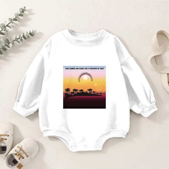 Sunrise and Sunset designs for Life Baby Romper Sweatshirts