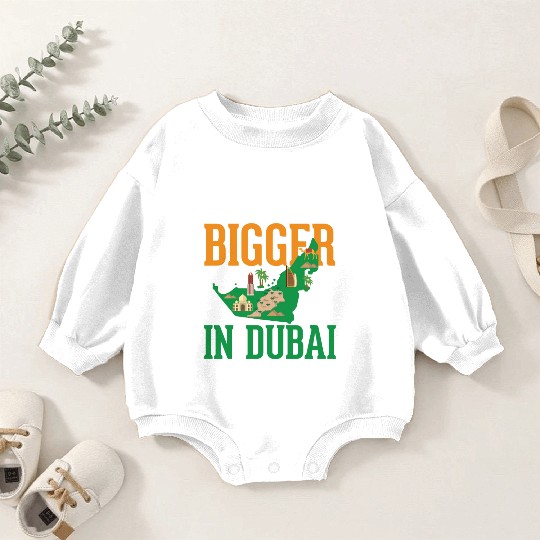 Dubai Map: The City of Dreams Baby Romper Sweatshirts