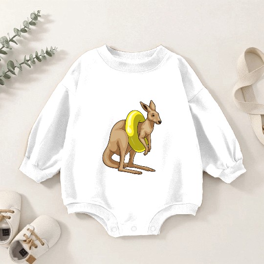 Kangaroo Swimming Swim ring Baby Romper Sweatshirts
