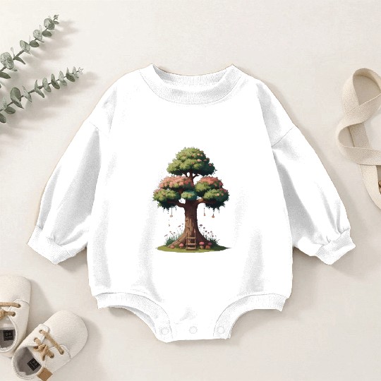 Colorful Tree Life is Really Good Tree Baby Romper Sweatshirts