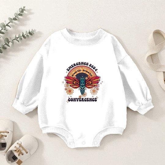 Retro Flying Insects Invasion Cicada Tour 2024 Baby Romper Sweatshirts