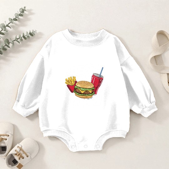 Best Day Ever Fast Food Enthusiast Treat Baby Romper Sweatshirts