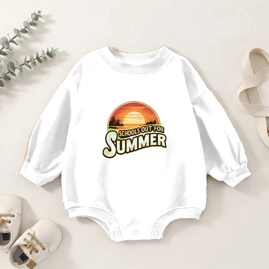 Retro Schools Out For Summer Last Day Of School Baby Romper Sweatshirts