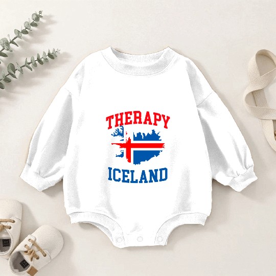 Iceland Flag Embrace The Northern Lights Design Baby Romper Sweatshirts