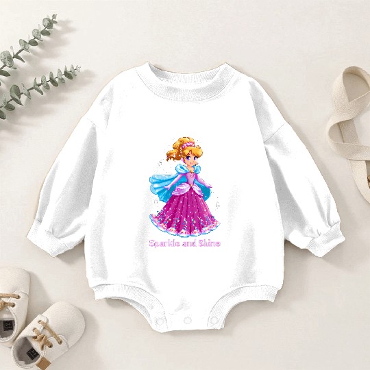 Pixel Art Anime Princess Baby Romper Sweatshirts