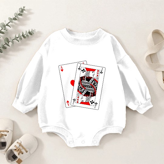 Two cards Blackjack Baby Romper Sweatshirts