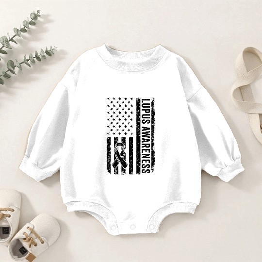 Lupus We Wear Purple for Lupus Awareness Baby Romper Sweatshirts