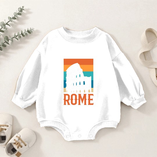 Rome Italy Vintage Museum Curator Baby Romper Sweatshirts
