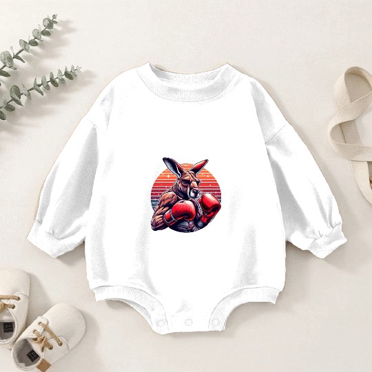 Funny Kickboxing Or Boxing Humor Sport Kangaroo Baby Romper Sweatshirts