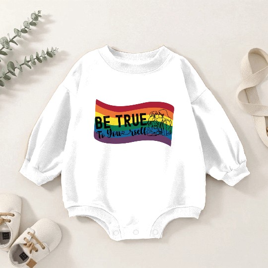 Authentic Love: Celebrating Pride Month Baby Romper Sweatshirts