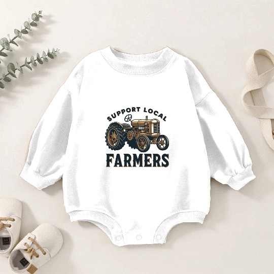 Farmers Market Farmer Agriculture Farming Food Baby Romper Sweatshirts