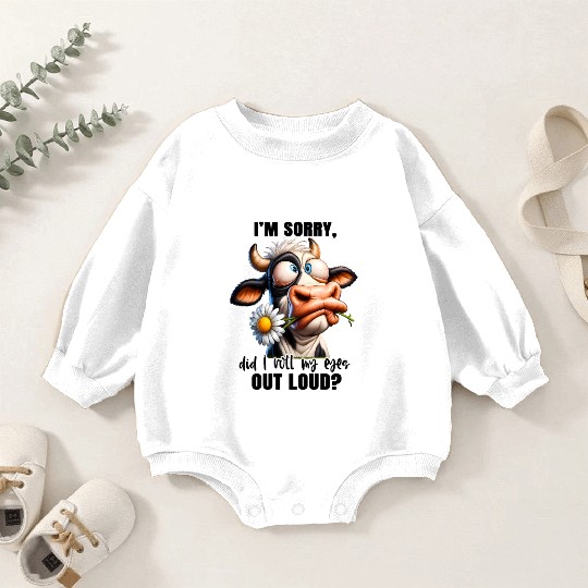 Cow Lover Addict out loud Baby Romper Sweatshirts
