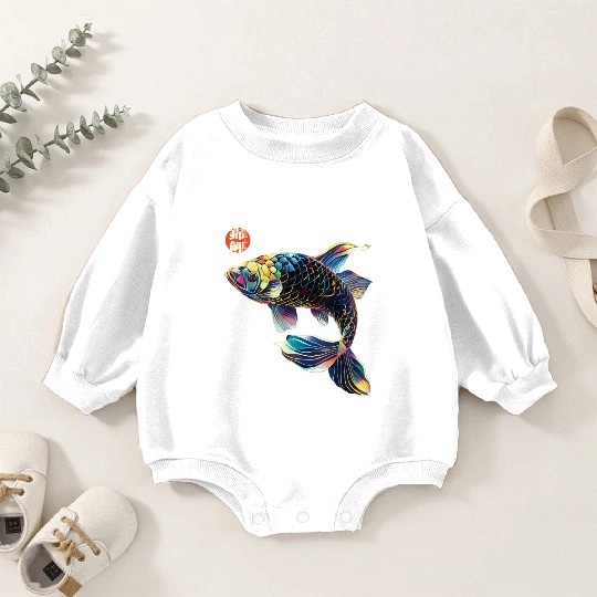 Japanese Koi Fish Koi Carp Lovers Women Men Kids T Baby Romper Sweatshirts