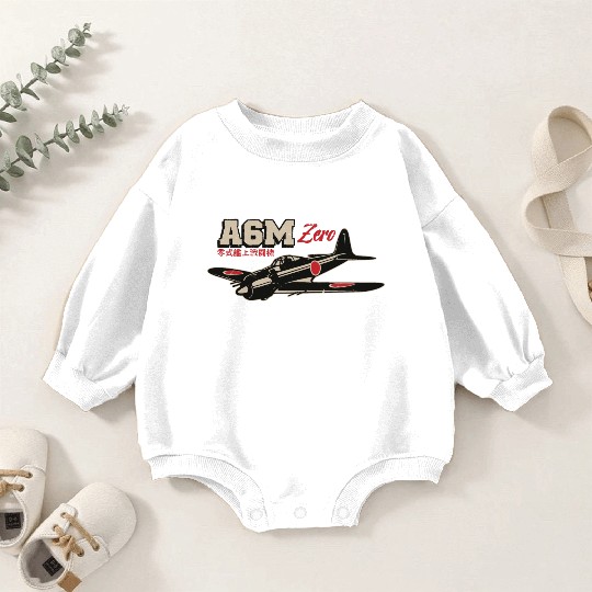 A6M Zero | World War 2 Japanese Plane Vintage Baby Romper Sweatshirts