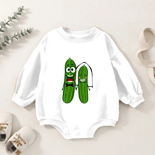 Cucumber Bride Groom Wedding Baby Romper Sweatshirts