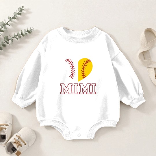 Baseball Grandma Grandmother Grandparents Day Baby Romper Sweatshirts