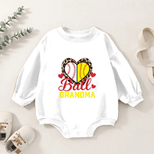 Baseball Grandma Grandmother Grandparents Day Baby Romper Sweatshirts