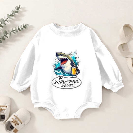 The Snarky Shark Bar & Grill Baby Romper Sweatshirts