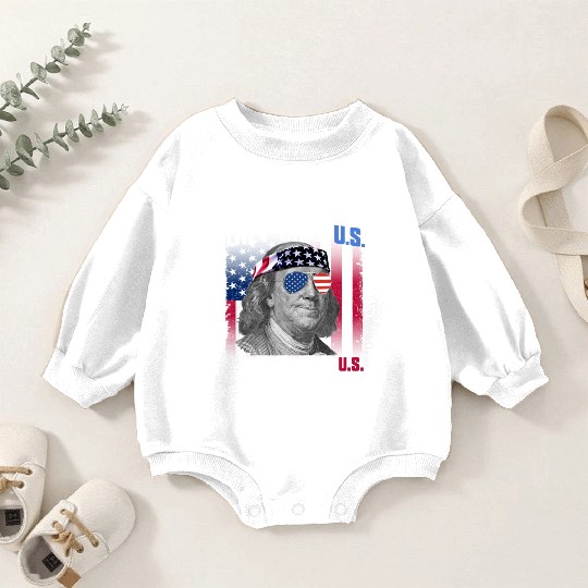They Hate US Cuz They Ain't US Ben Franklin Baby Romper Sweatshirts