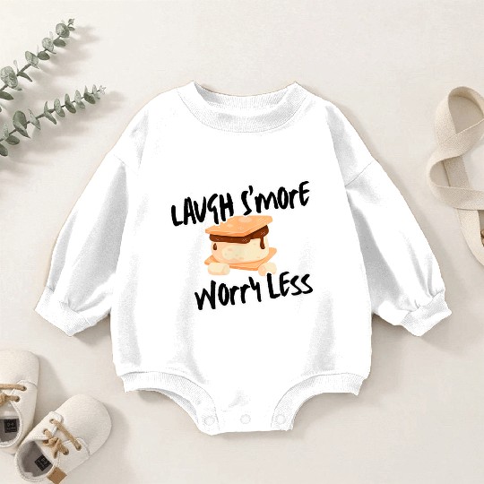 Laugh Smore Funny Camping Campfire Baby Romper Sweatshirts