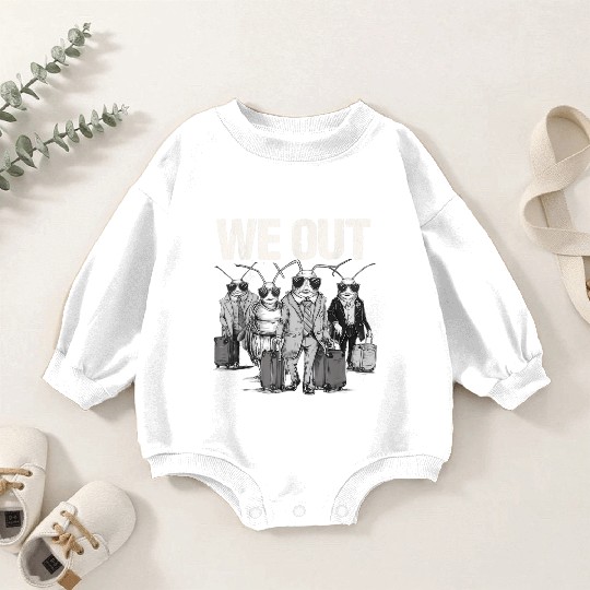 Cicada We Out Brood Emergence Baby Romper Sweatshirts